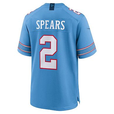 Men's Nike Tyjae Spears Light Blue Tennessee Titans Game Jersey