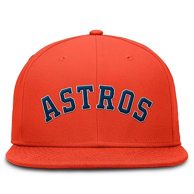 Men's Nike Orange Houston Astros Wordmark Dri-FIT Round Bill True Fitted Hat
