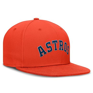 Men's Nike Orange Houston Astros Wordmark Dri-FIT Round Bill True Fitted Hat