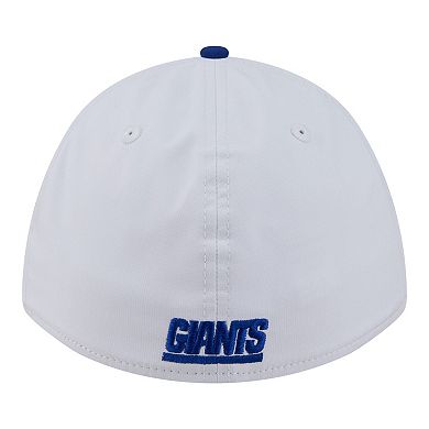 Men's New Era White/Royal New York Giants Patch 39THIRTY A-Frame M-Crown Perforated Flex Hat