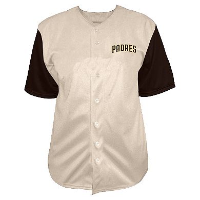 Men's Profile Cream San Diego Padres Big & Tall Full-Button Jersey