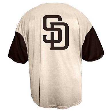 Men's Profile Cream San Diego Padres Big & Tall Full-Button Jersey