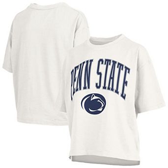 Women's Pressbox White Penn State Nittany Lions Plus Size Nelson Motley Crew Oversized Slub T-Shirt
