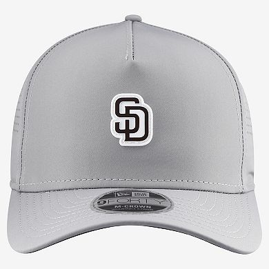 Men's New Era Gray San Diego Padres Micro Logo 9FORTY M-Crown A-Frame Adjustable Hat