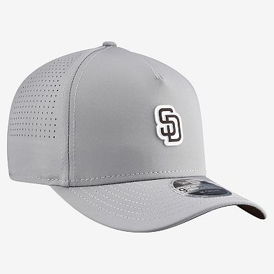 Men's New Era Gray San Diego Padres Micro Logo 9FORTY M-Crown A-Frame Adjustable Hat