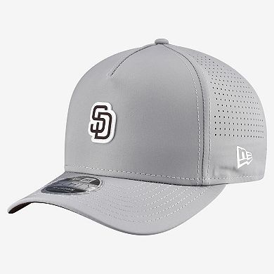 Men's New Era Gray San Diego Padres Micro Logo 9FORTY M-Crown A-Frame Adjustable Hat