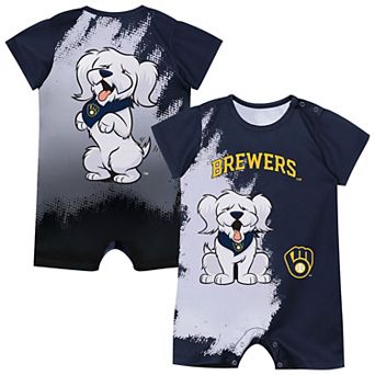 Infant Outerstuff Navy Milwaukee Brewers Baby Mascot Bodysuit