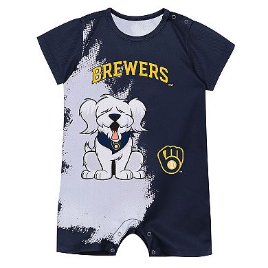 Infant Outerstuff Navy Milwaukee Brewers Baby Mascot Bodysuit