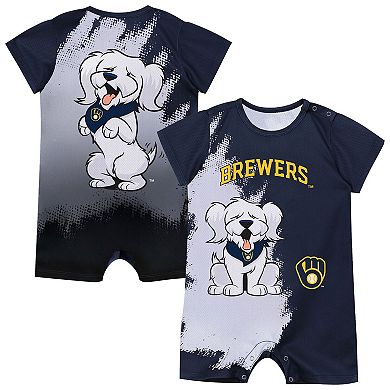 Infant Outerstuff Navy Milwaukee Brewers Baby Mascot Bodysuit