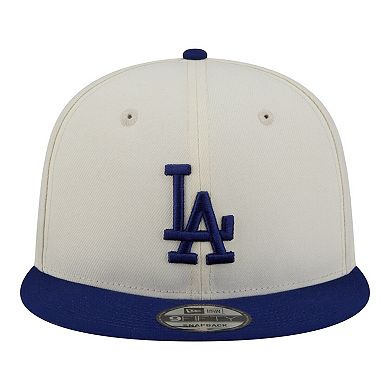 Men's New Era Cream/Royal Los Angeles Dodgers Localized 9FIFTY Snapback Hat