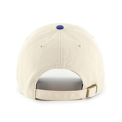 Men's '47 Natural/Royal Seattle Seahawks Two-Tone Clean Up Adjustable Hat
