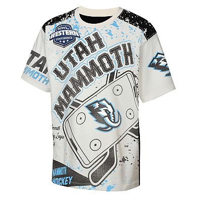 Youth Outerstuff Cream Utah Mammoth Top Player T-Shirt