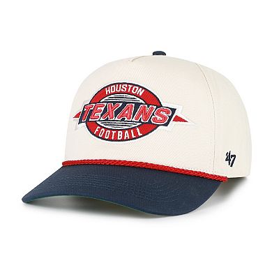 Men's '47 Natural Houston Texans Frame Out Two Tone Hitch Adjustable Hat