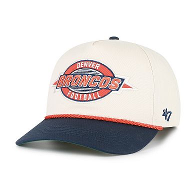 Men's '47 Natural Denver Broncos Frame Out Two Tone Hitch Adjustable Hat