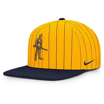 Men's Nike Gold West Virginia Mountaineers 2026 Primetime Pin Stripe 2-Tone Snapback Hat