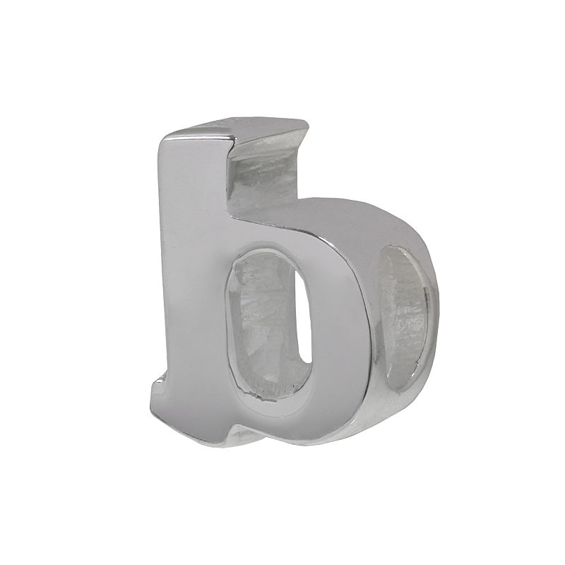 Individuality Beads Sterling Silver Initial Bead, Womens, Grey