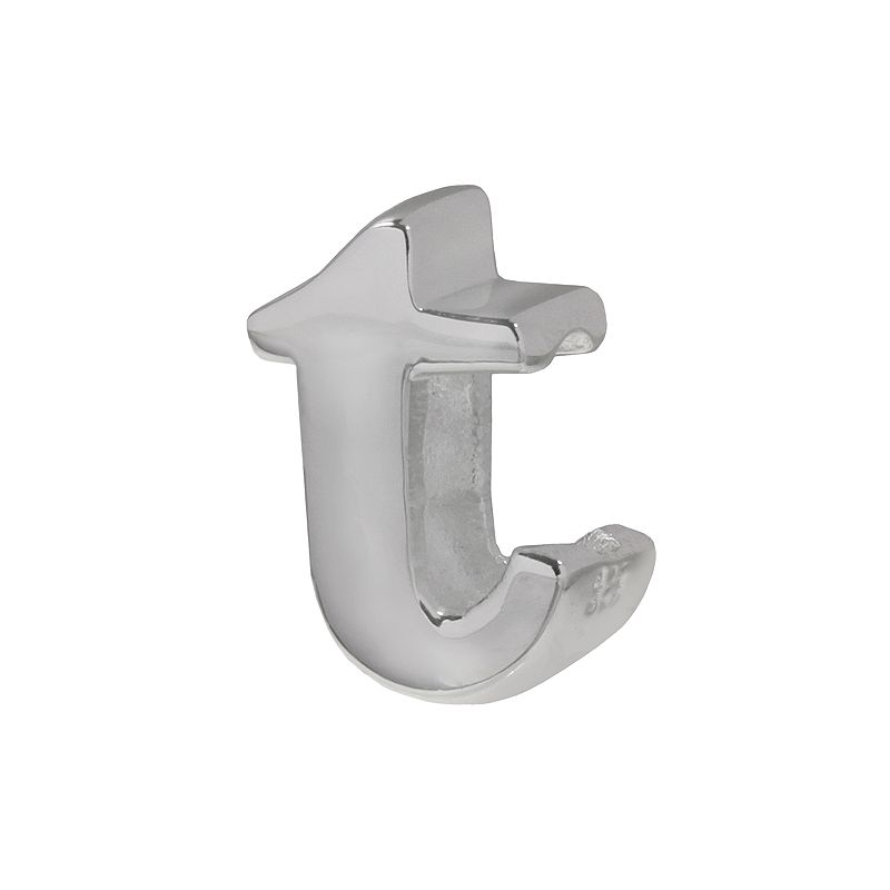 Individuality Beads Sterling Silver Initial Bead, Womens, Grey