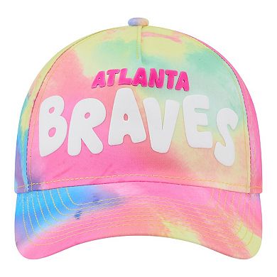 Toddler New Era Atlanta Braves Tie Dye M-Crown A-Frame 9FORTY Adjustable Hat