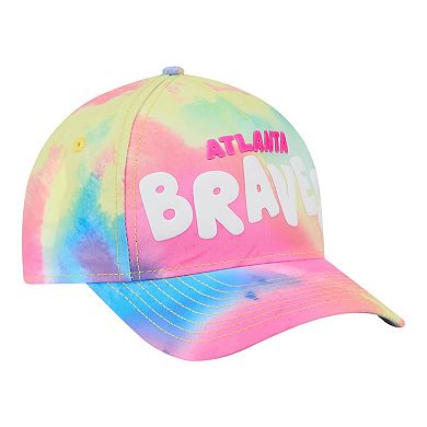 Toddler New Era Atlanta Braves Tie Dye M-Crown A-Frame 9FORTY Adjustable Hat