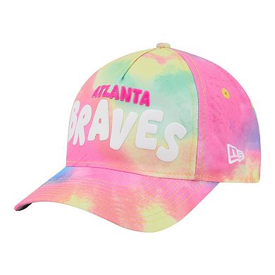 Toddler New Era Atlanta Braves Tie Dye M-Crown A-Frame 9FORTY Adjustable Hat