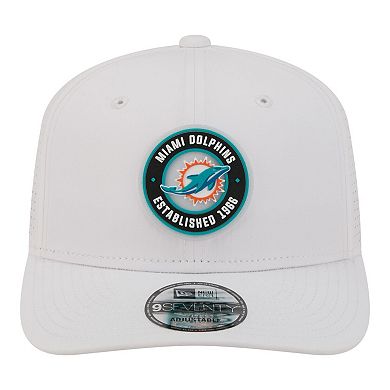 Men's New Era White Miami Dolphins COOLERA 9SEVENTY Adjustable Hat