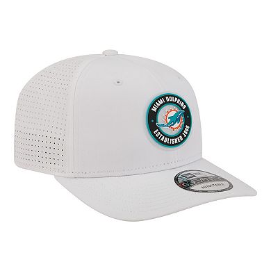 Men's New Era White Miami Dolphins COOLERA 9SEVENTY Adjustable Hat