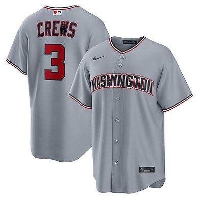Men's Nike Dylan Crews Gray Washington Nationals Road Replica Jersey