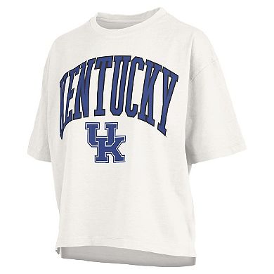 Women's Pressbox White Kentucky Wildcats Plus Size Nelson Motley Crew Oversized Slub T-Shirt
