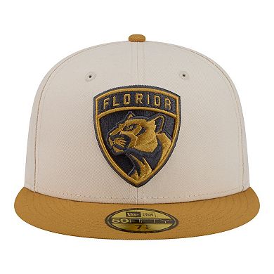 Men's New Era Cream/Tan Florida Panthers Colorpack Two-Tone 59FIFTY Fitted Hat