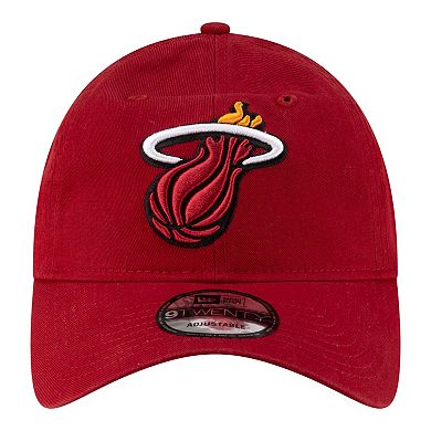 Men's New Era Red Miami Heat Team 2.0 9TWENTY Adjustable Hat