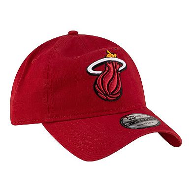 Men's New Era Red Miami Heat Team 2.0 9TWENTY Adjustable Hat