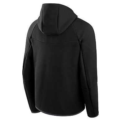 Men's Nike Black Seattle Mariners Tech Fleece Raglan Full-Zip Windrunner Hoodie