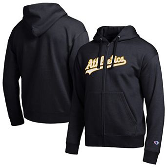 Men's Champion Athletics Black All-Star Wordmark Full-Zip Hoodie