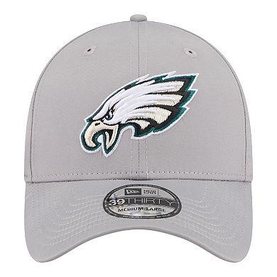 Men's New Era Gray Philadelphia Eagles Perforated 39THIRTY Flex Hat