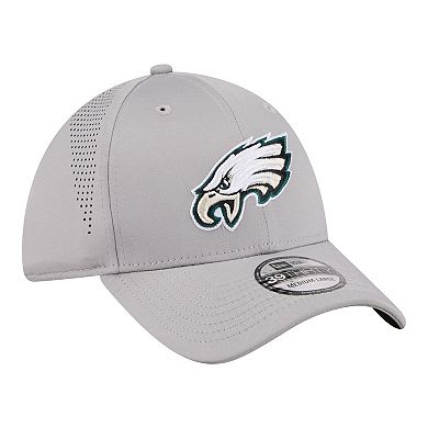 Men's New Era Gray Philadelphia Eagles Perforated 39THIRTY Flex Hat