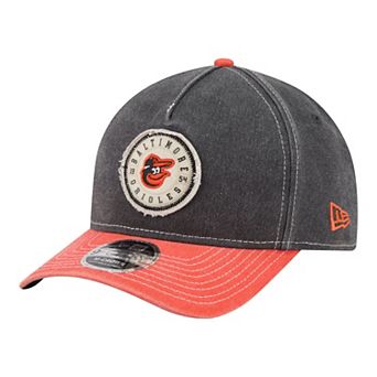 Men's New Era Black/Orange Baltimore Orioles Felt M-Crown A-Frame 9FORTY Adjustable Hat
