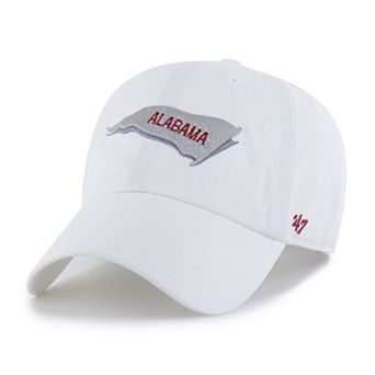 Men's '47 White Alabama Crimson Tide Vault Clean Up Adjustable Hat