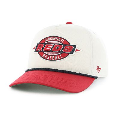 Men's '47 Natural Cincinnati Reds Frame Out Hitch Adjustable Hat