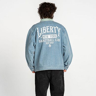 Unisex The Wild Collective Denim New York Liberty Conductor Full-Zip Jacket