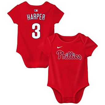Newborn & Infant Nike Bryce Harper Red Philadelphia Phillies Name & Number Bodysuit