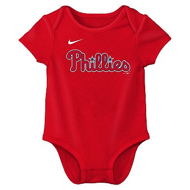 Newborn & Infant Nike Bryce Harper Red Philadelphia Phillies Name & Number Bodysuit