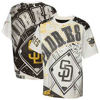 Youth Outerstuff Cream San Diego Padres Big League Top Player Bold All-Over-Print T-Shirt