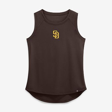 Women's Fanatics Brown San Diego Padres Draped Mesh Back Performance Tank Top