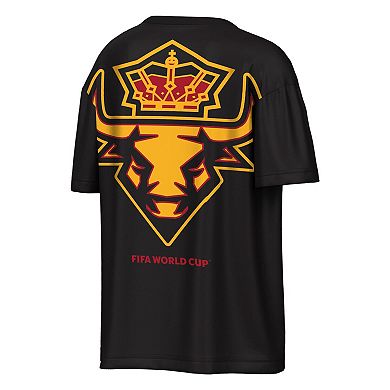 Men's Outerstuff Black Spain National Team FIFA World Cup 2026 Livery Oversized 2-Hit T-Shirt