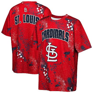 Youth Outerstuff Red St. Louis Cardinals Y2 Tech Stadium Lights T-Shirt