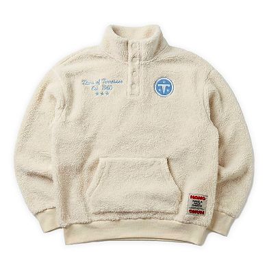 Unisex Cream HANG x Tennessee Titans Oversized Sherpa Quarter-Snap Jacket