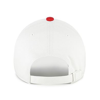 Men's '47 White/Scarlet Ohio State Buckeyes Contemporary Basics Two Tone Clean Up Adjustable Hat