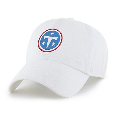 Youth '47 White Tennessee Titans Clean Up Quick Turn Adjustable Hat