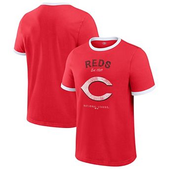 Men's Darius Rucker Collection by Fanatics Red Cincinnati Reds Washed Ringer T-Shirt