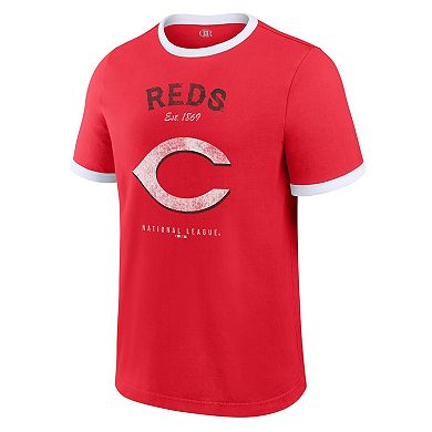 Men's Darius Rucker Collection by Fanatics Red Cincinnati Reds Washed Ringer T-Shirt